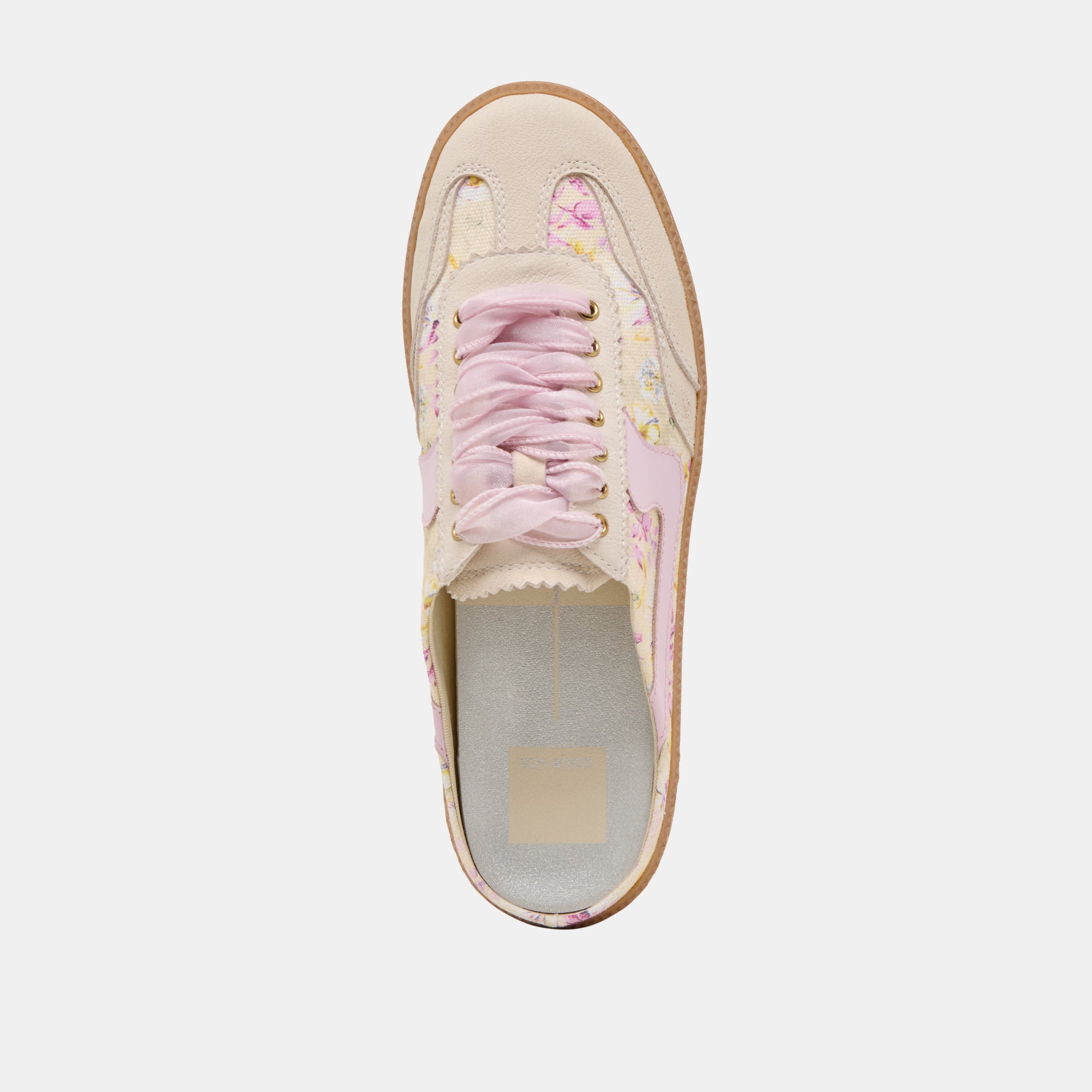 **Purple Floral Leather Slide Sneakers for Women - Comfortable Casual Slip-On Shoes for Walking, Beach, and Summer Outfits**