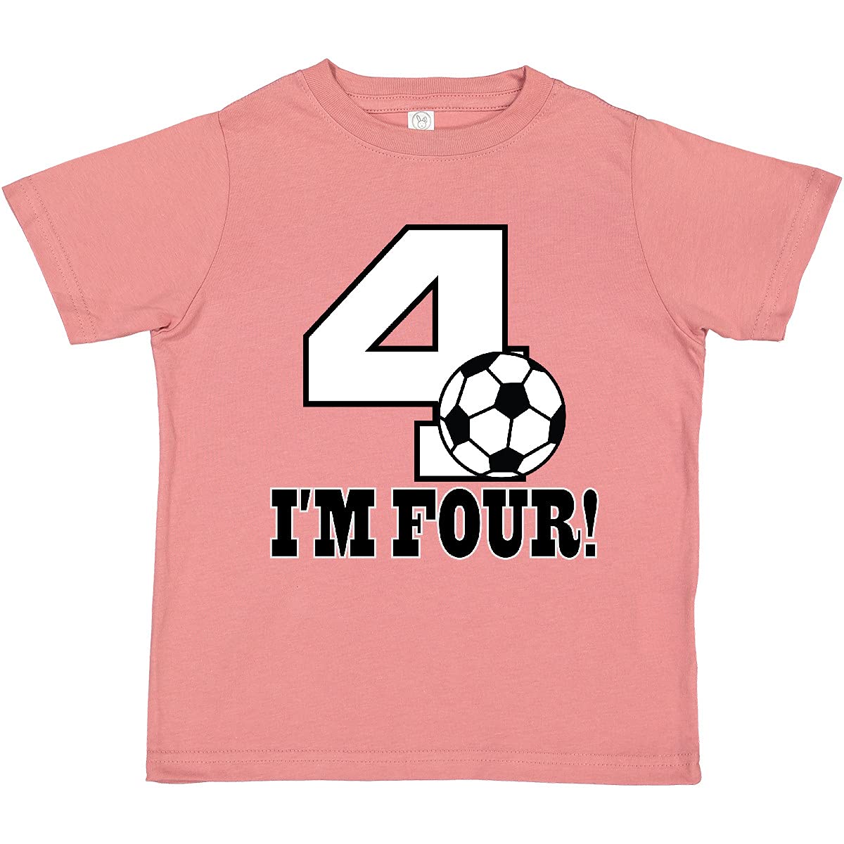 Inktastic 4th Birthday Soccer Toddler T-Shirt for Boys & Girls - Cute 4 Year Old Gift for Soccer Fans & Birthday Parties