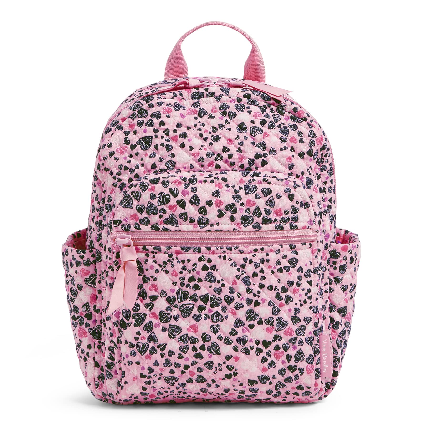 Vera Bradley Women's Cotton Small Backpack Bookbag - Lightweight Travel Daypack for School, Work & Outdoor Adventures