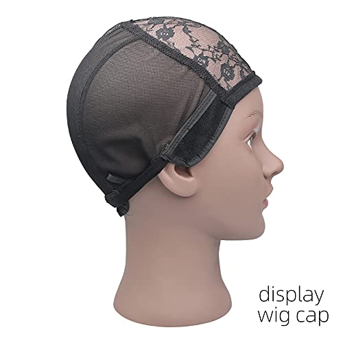 Professional Black Mannequin Head for Wig Making - Bald Styrofoam Wig Head with Adjustable Stand - Perfect for Hairstyling Practice, Cosplay, Salon Training & DIY Wig Creation