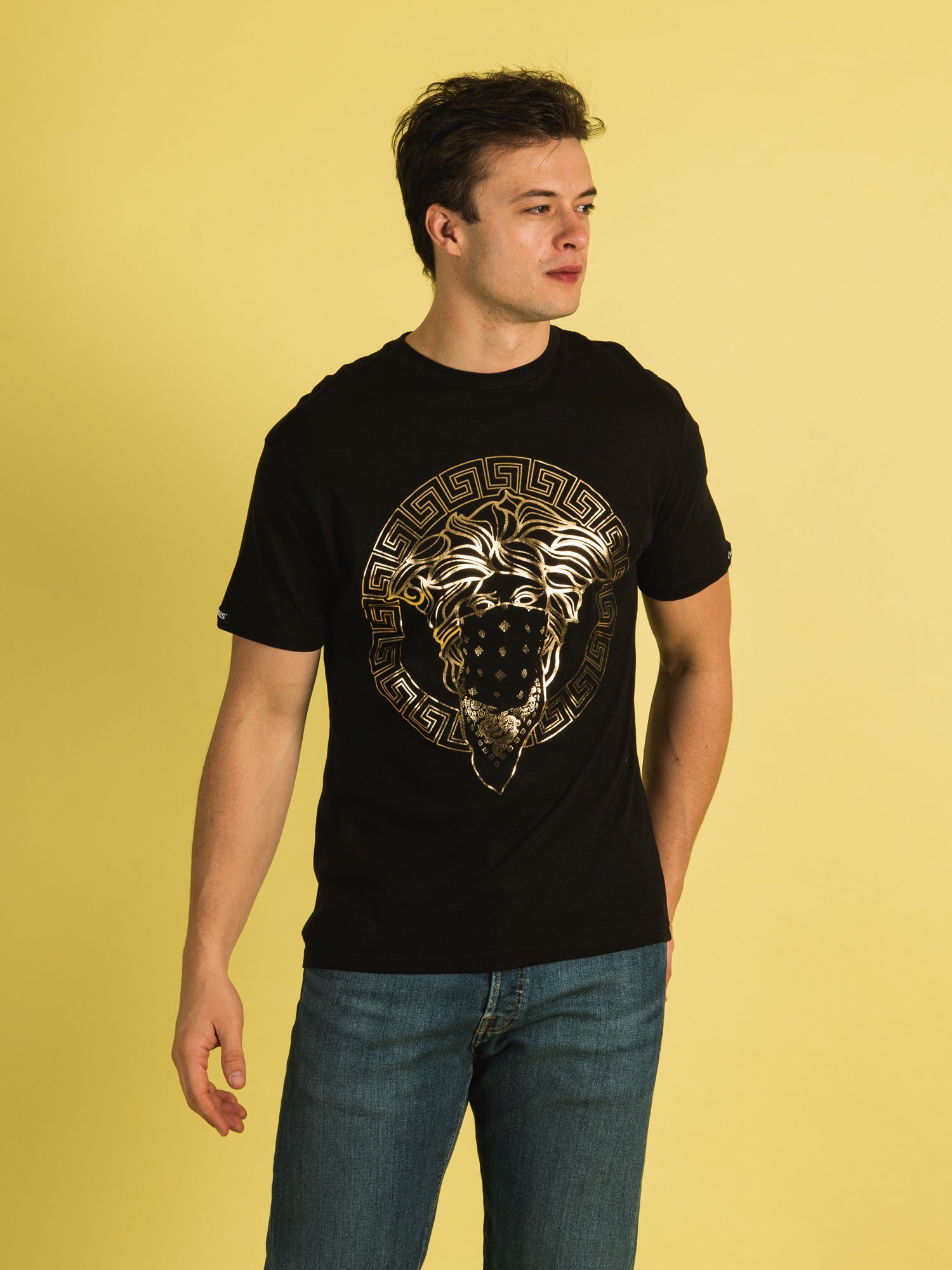 Crooks & Castles Greco Medusa Foil Graphic T-Shirt - Stylish Streetwear for Men, Perfect for Casual Outfits & Urban Fashion