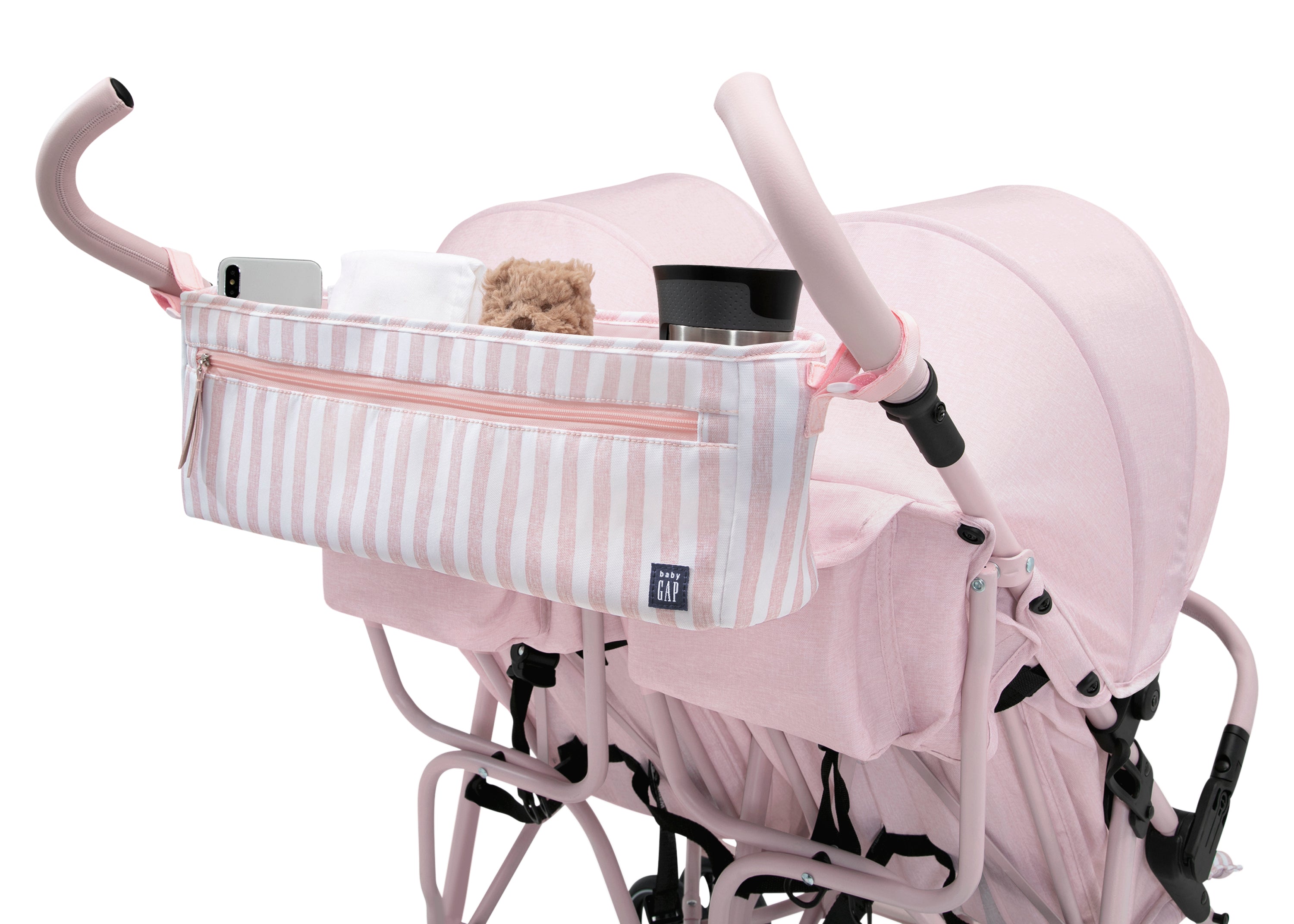 BabyGap Classic Parent Organizer for Double Stroller - Convenient Storage for Diapers, Bottles & Essentials - Perfect for Shopping, Travel & Family Outings