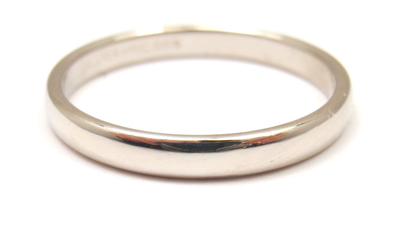 Tiffany & Co. Platinum 3mm Men's Wedding Band Ring - Size 11.25 - Elegant Classic Wedding Ring for Men, Engagement, Anniversary Gift, or Special Occasion Jewelry