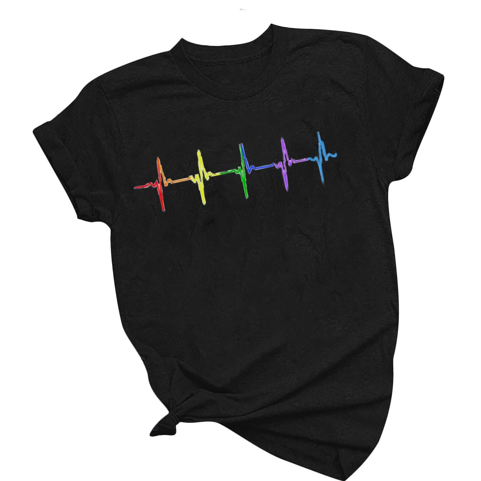 Women's Printed T-Shirt - Fashion Short & Long Sleeve Casual Tops for Nurses | All-Match Design | Perfect for Work, Daily Wear & Nursing Uniforms