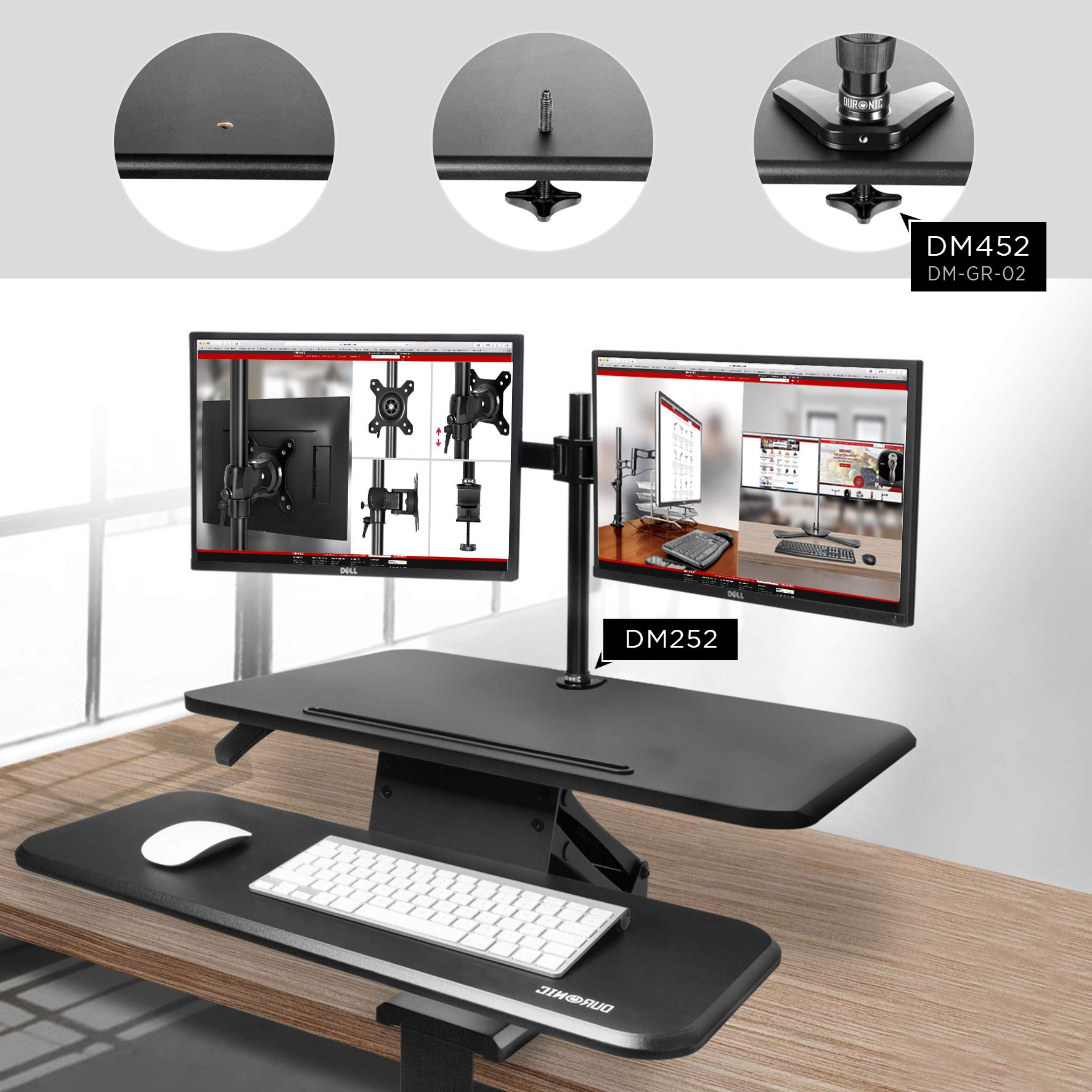 Duronic DM05D13 Sit Stand Desk - 25