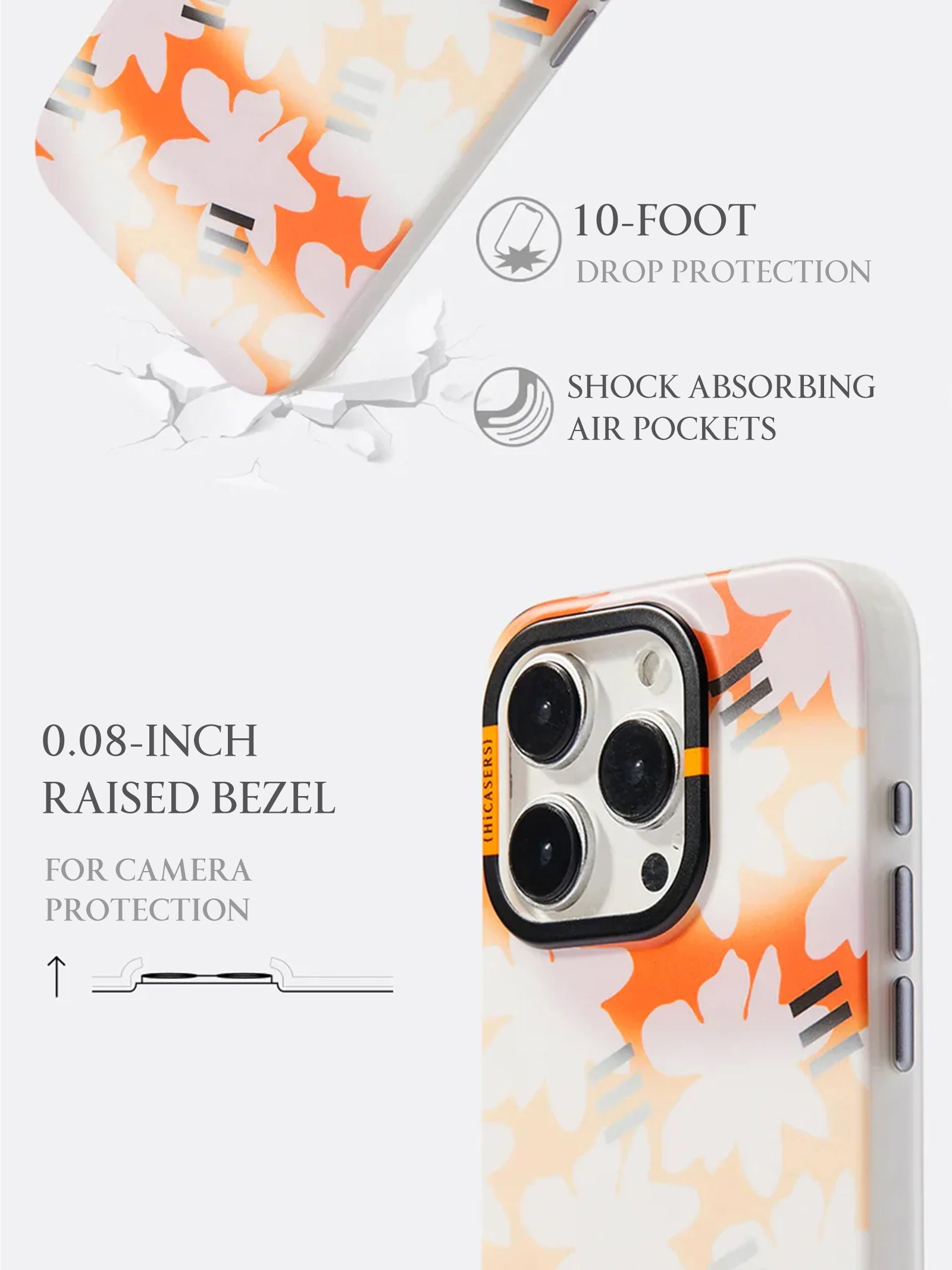 Foggy Florals iPhone Case - Coral Red, Durable Protective Phone Cover for iPhone 12/13/Pro/Max, Soft TPU Shockproof Slim Design - Perfect for Everyday Use, Travel & Outdoor Activities