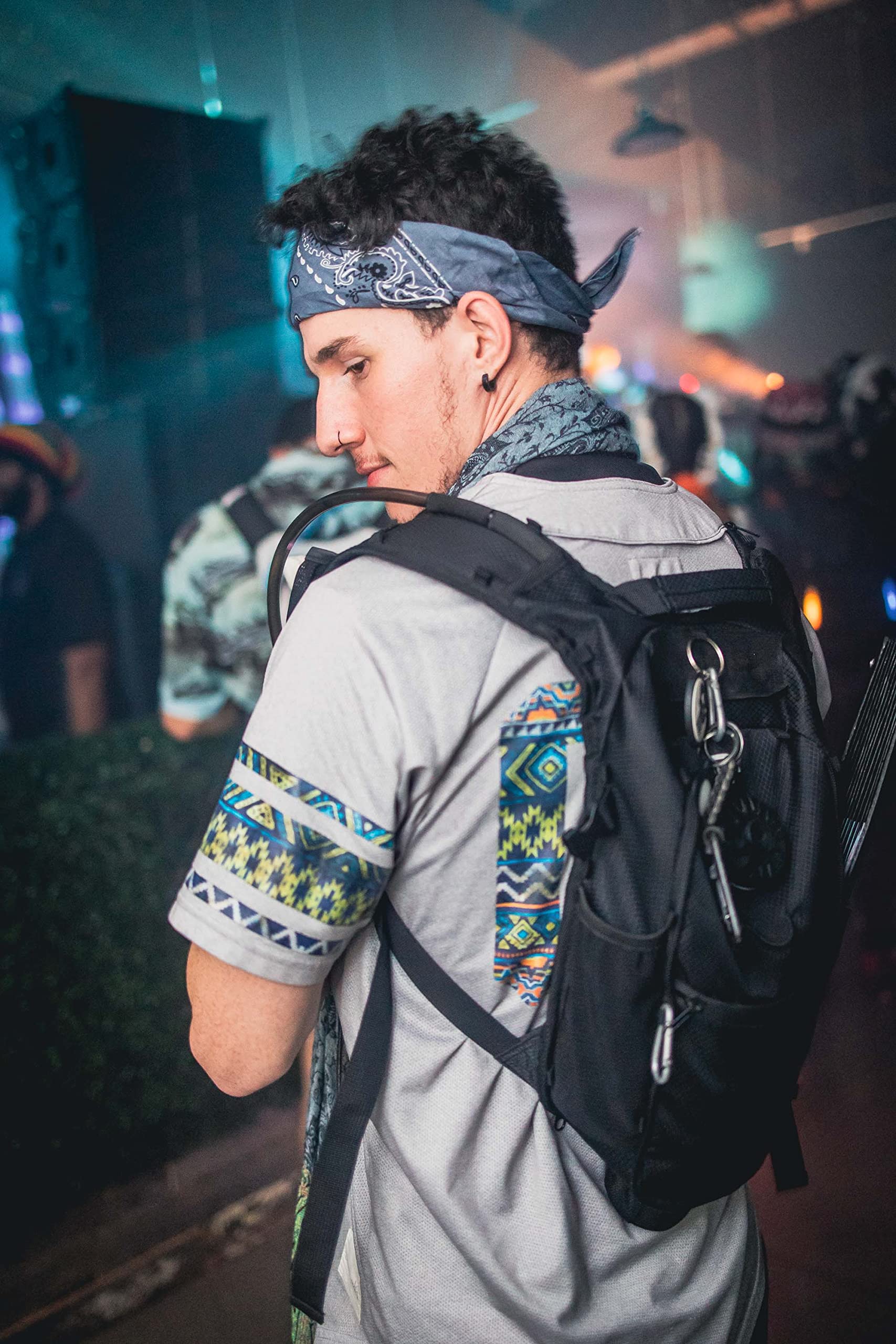 RaveRunner® Anti-Theft Hydration Backpack - Waterproof Festival Hydration Pack with Insulated Water Bladder for Raves, Concerts & Outdoor Adventures | Perfect for EDM Festivals, Hiking & Travel