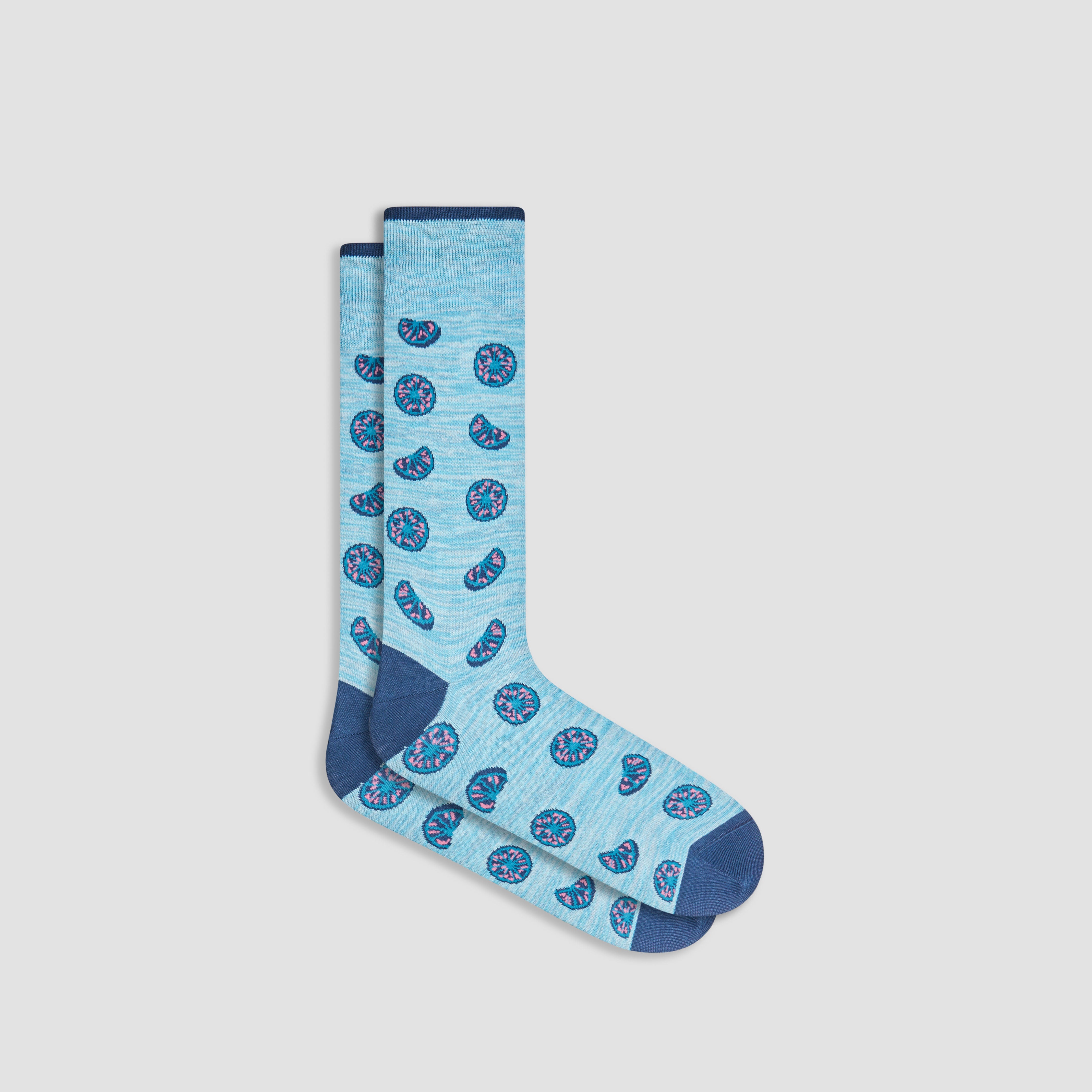 Fresh Citrus Fruit Print Mid Calf Socks for Women & Men - Comfortable Cotton Crew Socks for Casual Wear, Sports, and Everyday Fashion