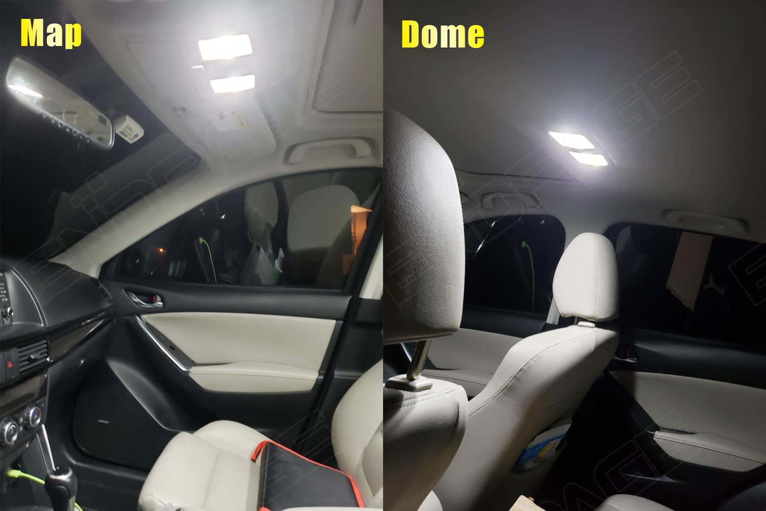 9-Piece CX5 LED Interior Light Kit for Mazda CX-5 2013-2021 - White 6000K LED Bulbs with License Plate Lights & Install Tool - Upgrade Cabin, Trunk, Map & Dome Lighting for Better Visibility at Night