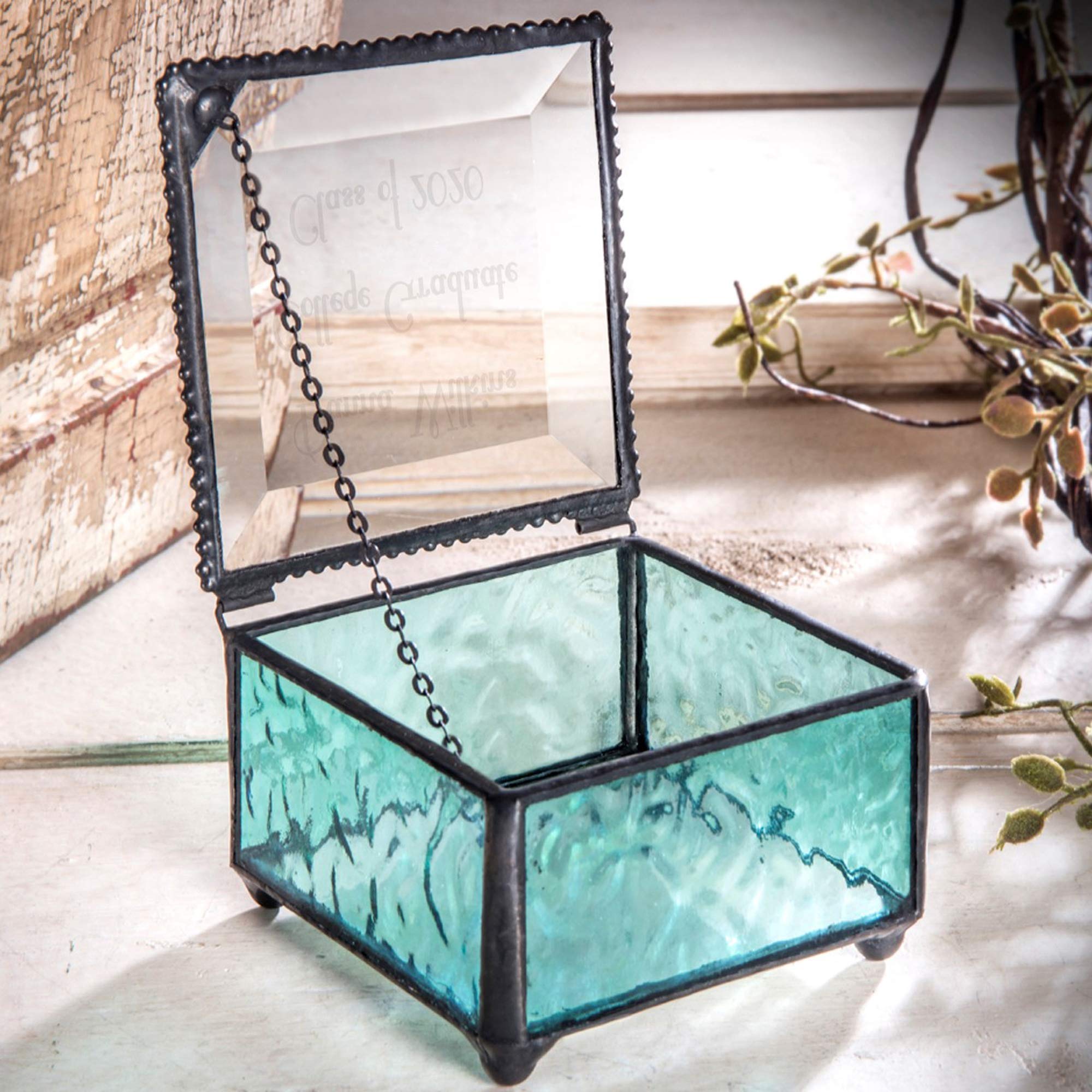 Personalized Graduation Jewelry Gift Box for High School & College Graduates - Class of 2025 Engraved Keepsake - J Devlin Box 898 EB217-3 (Windsor Blue) - Perfect Graduation Party Gift & Memory Box for Diploma & Achievements