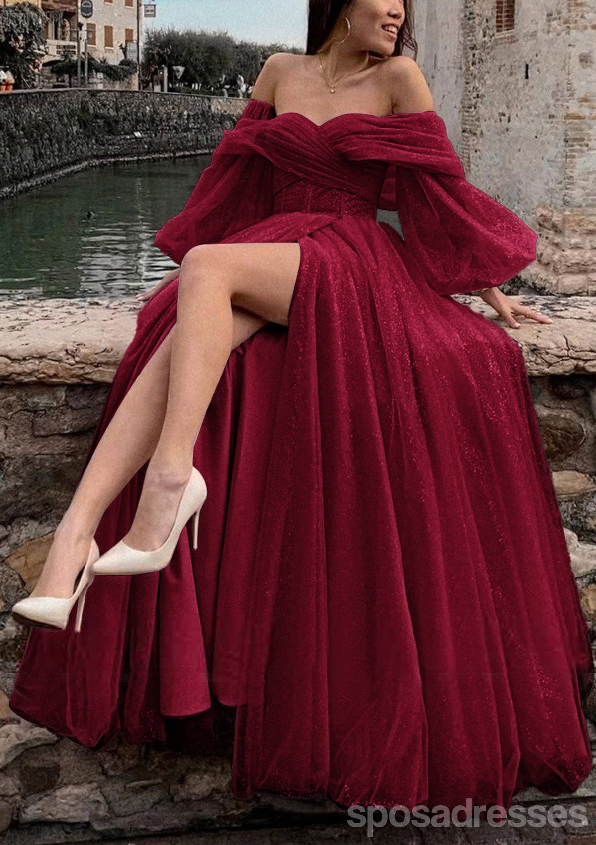 Elegant A-Line High Slit Long Prom Dresses for Women - Affordable Formal Evening Gowns,13260 | Perfect for Homecoming, Prom Night, and Special Occasions
