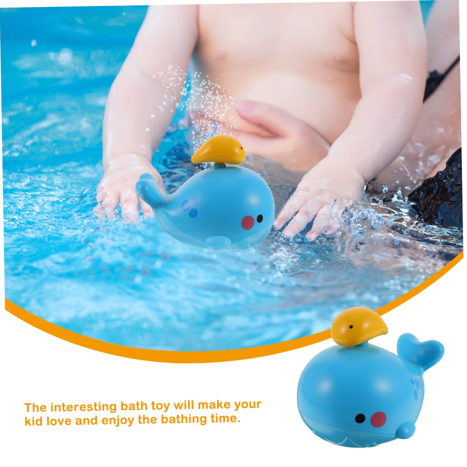 UPKOCH 4 Pack Floating Electric Shower Head Toys - Water Sprinkler Bath Toys for Kids, Fun Bathtime & Pool Playtime, Durable Plastic Design for Toddlers & Children