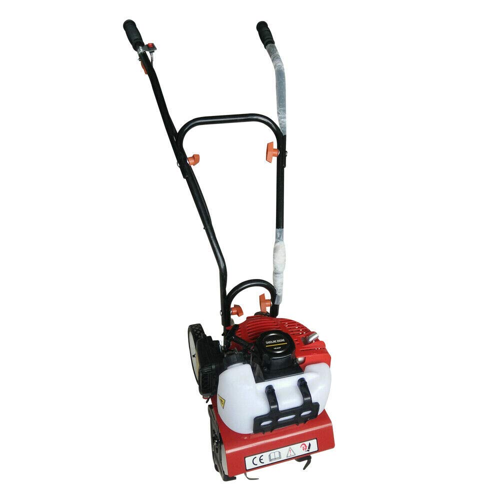 52cc 2HP Gas Powered Mini Tiller Cultivator - 4 Blade Gardening Machine with CDI System for Farm, Plant, Garden & Yard Tilling - Ideal for Soil Preparation, Weed Control and Landscaping Projects