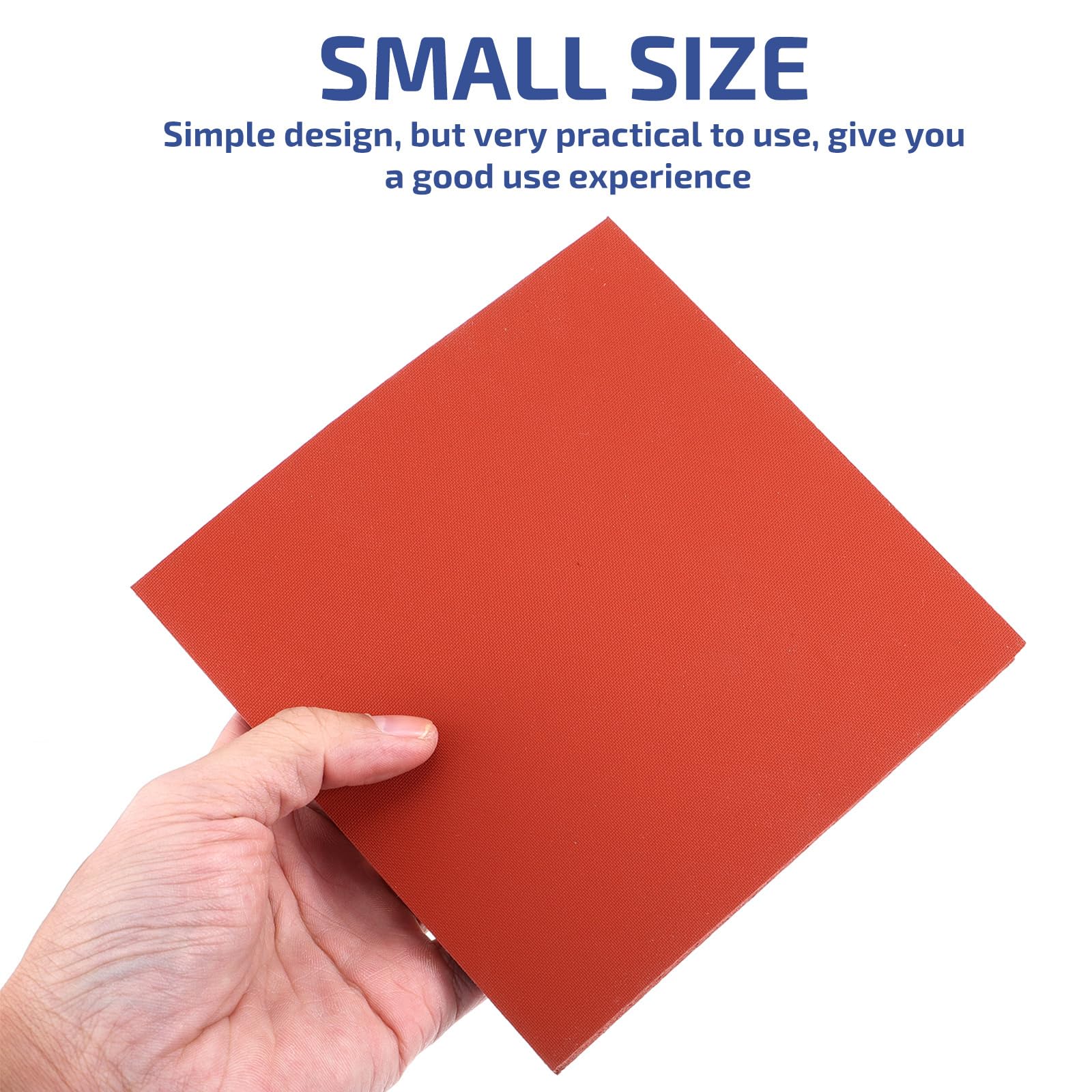 TEHAUX 15x15cm Silicone Heat Resistant Mat - Replacement Pad for 3D Printer, Soldering Iron & Crafting - Non-Slip, Durable Machine Protection (Red)