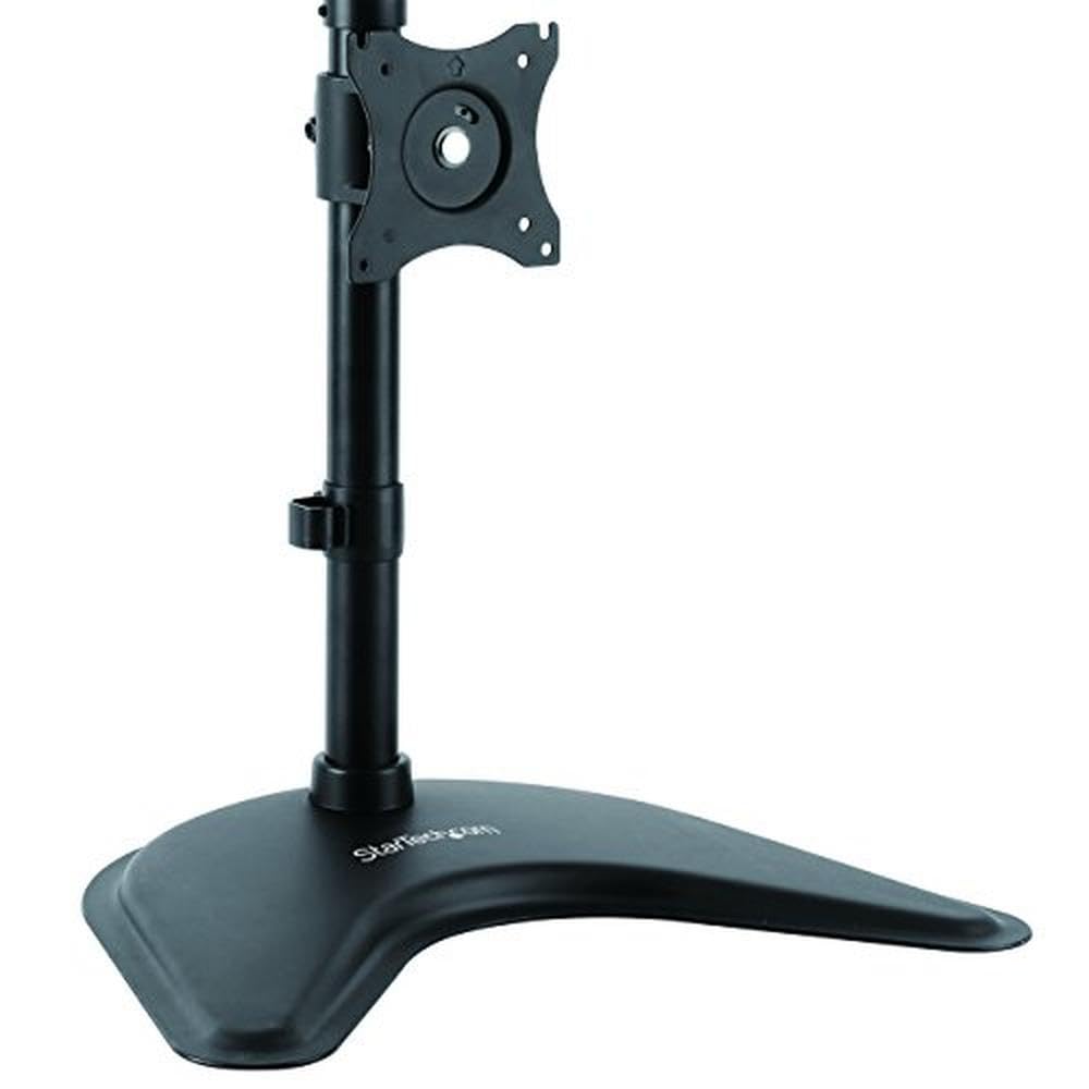 StarTech.com Vertical Dual Monitor Stand for 13” to 27” Screens - Adjustable VESA Mount Stand for Double Stacked Computer Monitors - Black (ARMBARDUOV) - Perfect for Home Office, Gaming Setup & Workspace Organization