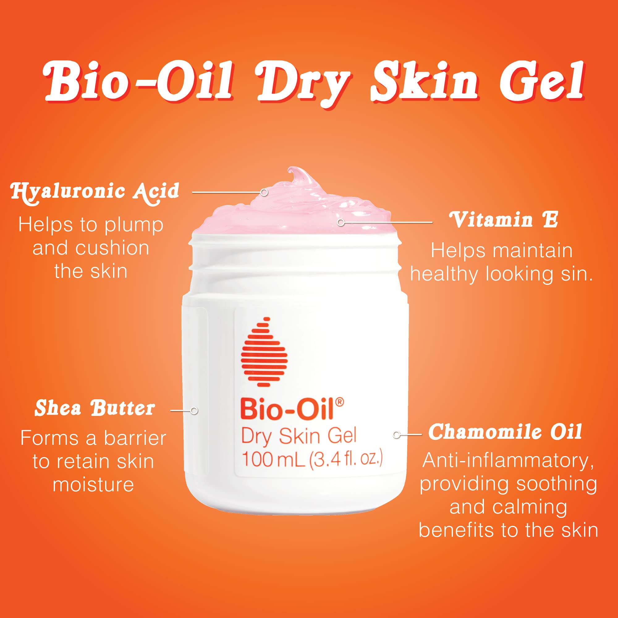 Bio-Oil Dry Skin Gel & Skincare Body Oil for Hydration & Scar Treatment - Best for Dry Skin Care, Stretch Marks & Anti-Aging - Perfect for Daily Moisturizing & Post-Pregnancy Skincare Routine