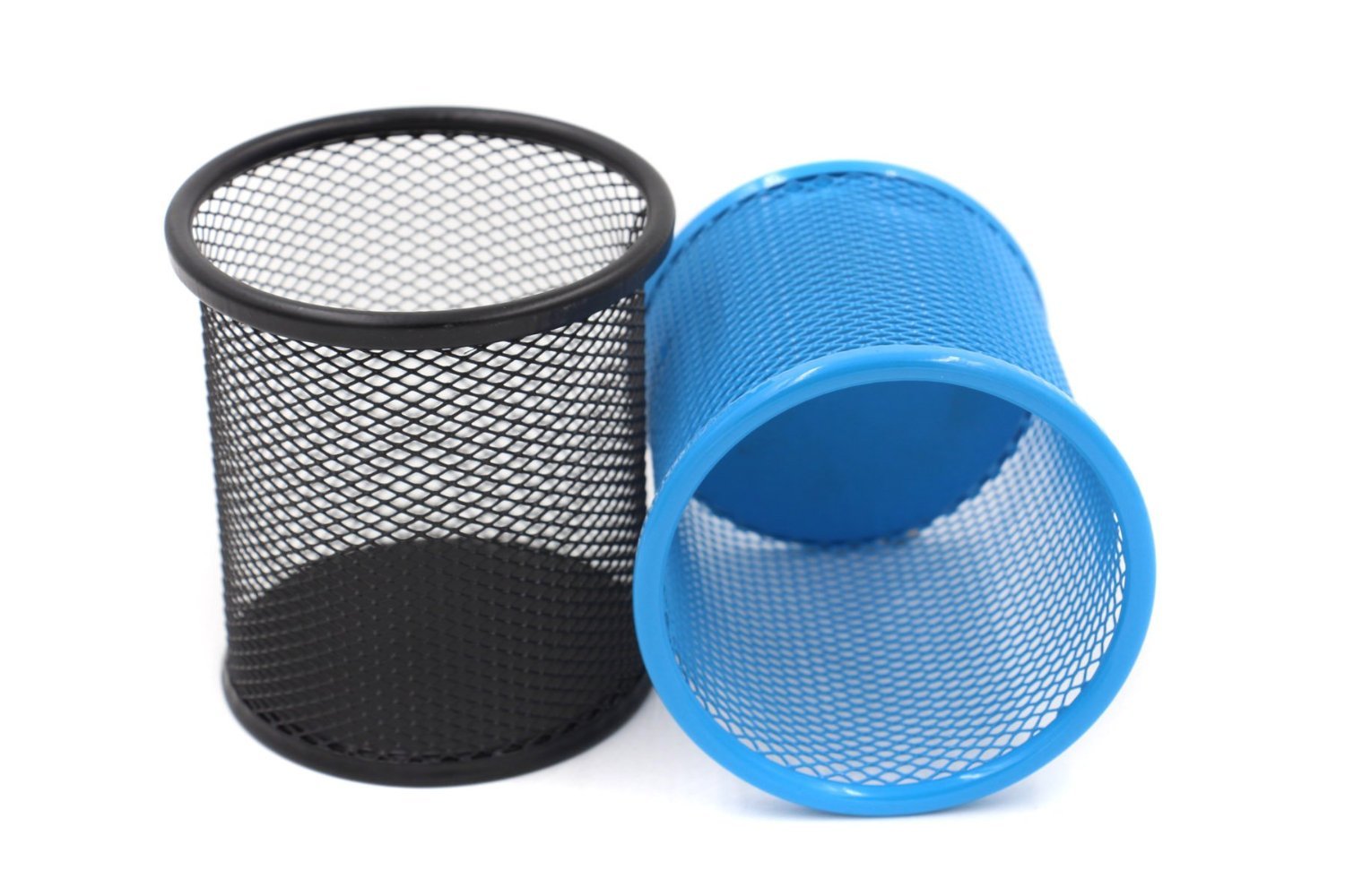 2015 Premium Black & Blue Pencil Holder - Stylish Office Desk Organizer for Pens, Markers & Stationery - Perfect for Home, School & Office Workspace