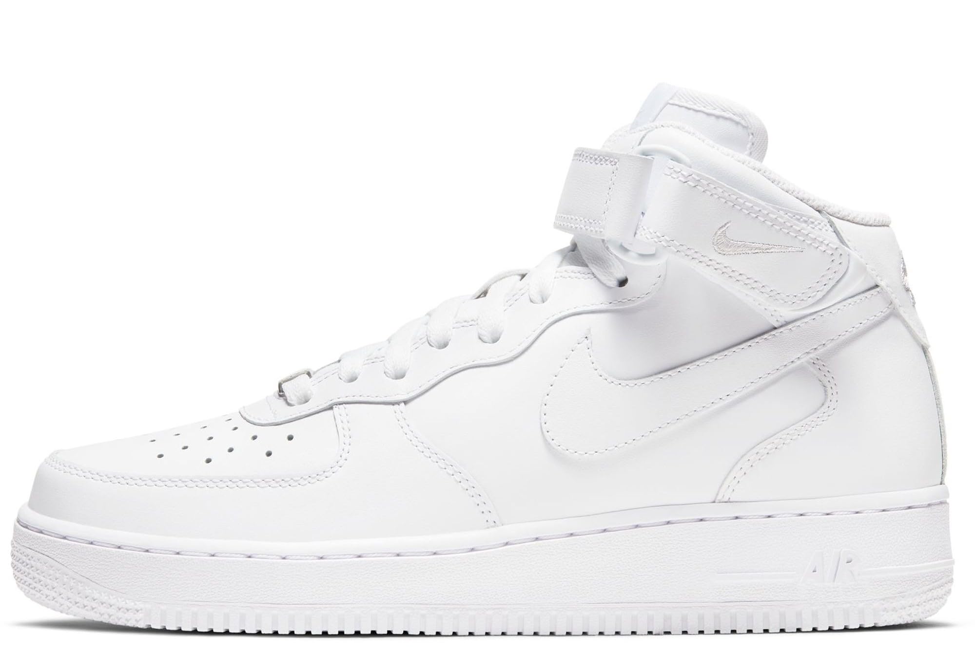 Nike Women's Air Force 1 '07 Mid Sneakers - Size 8.5 US - White/White - Casual & Athletic Shoes for Everyday Wear, Gym & Street Style