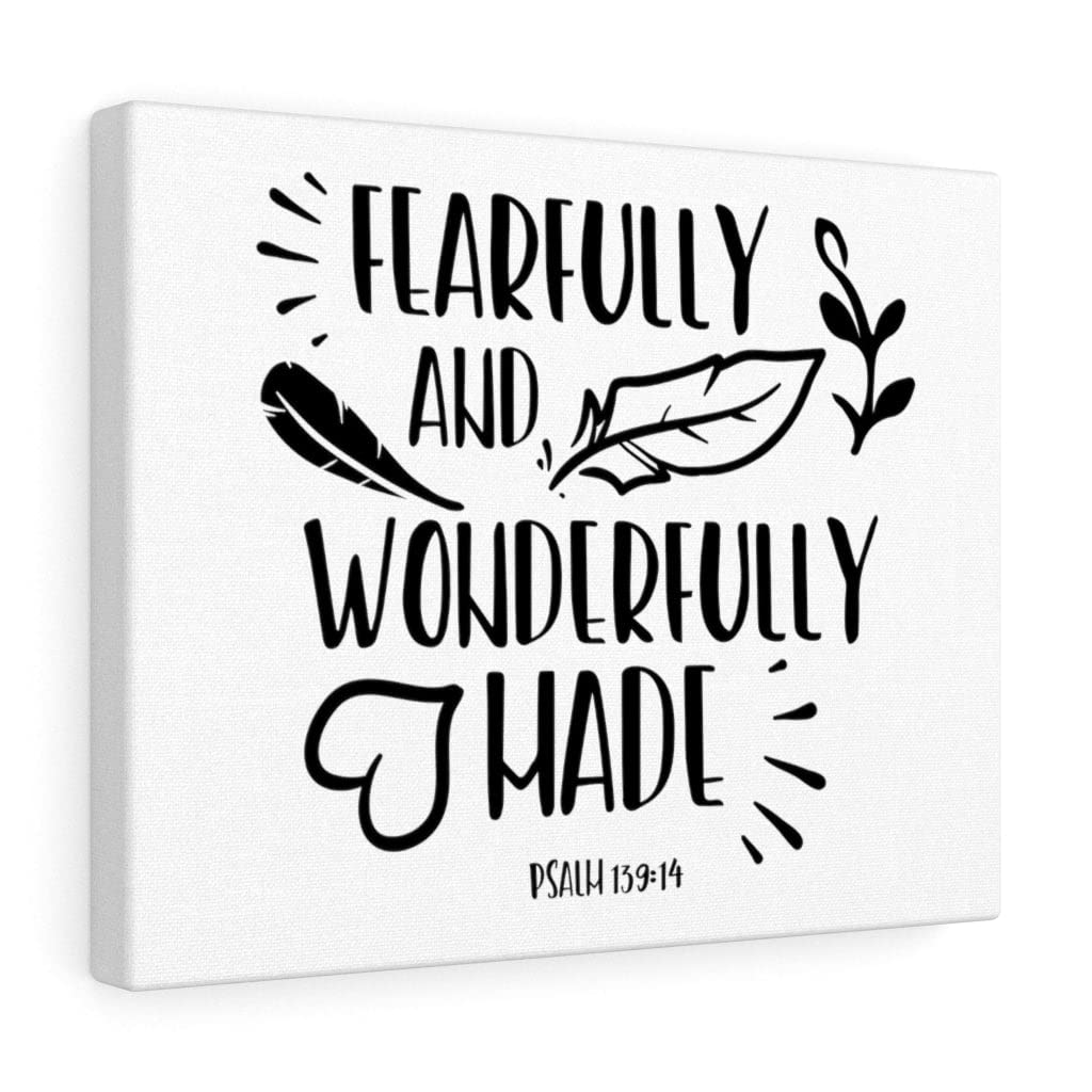 Fearfully and Wonderfully Made - Psalm 139:14 Christian Wall Art Decor, Scripture Print, Bible Verse Gift for Home, Church & Office - Ready to Hang Inspirational Wall Decor