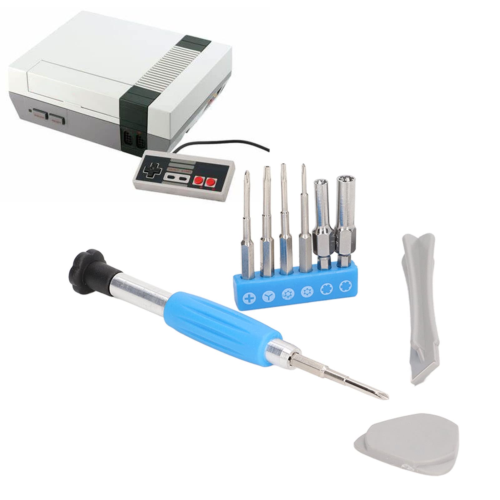Professional Screwdriver Repair Tool Kit for Nintendo Switch, SNES, N64, NES & Wii - Triwing & Security Bits Included - Perfect for Console Repairs & DIY Maintenance