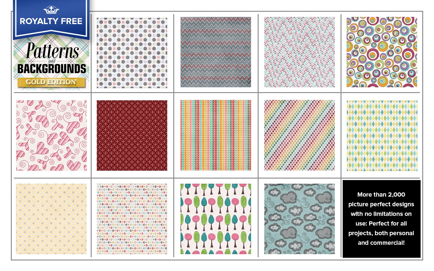 Royalty Free Premium Patterns & Backgrounds Gold Edition - Elevate Your Publishing Projects with Stunning Designs (Perfect for Graphic Design, Web Development & Print Media) [Windows Download]
