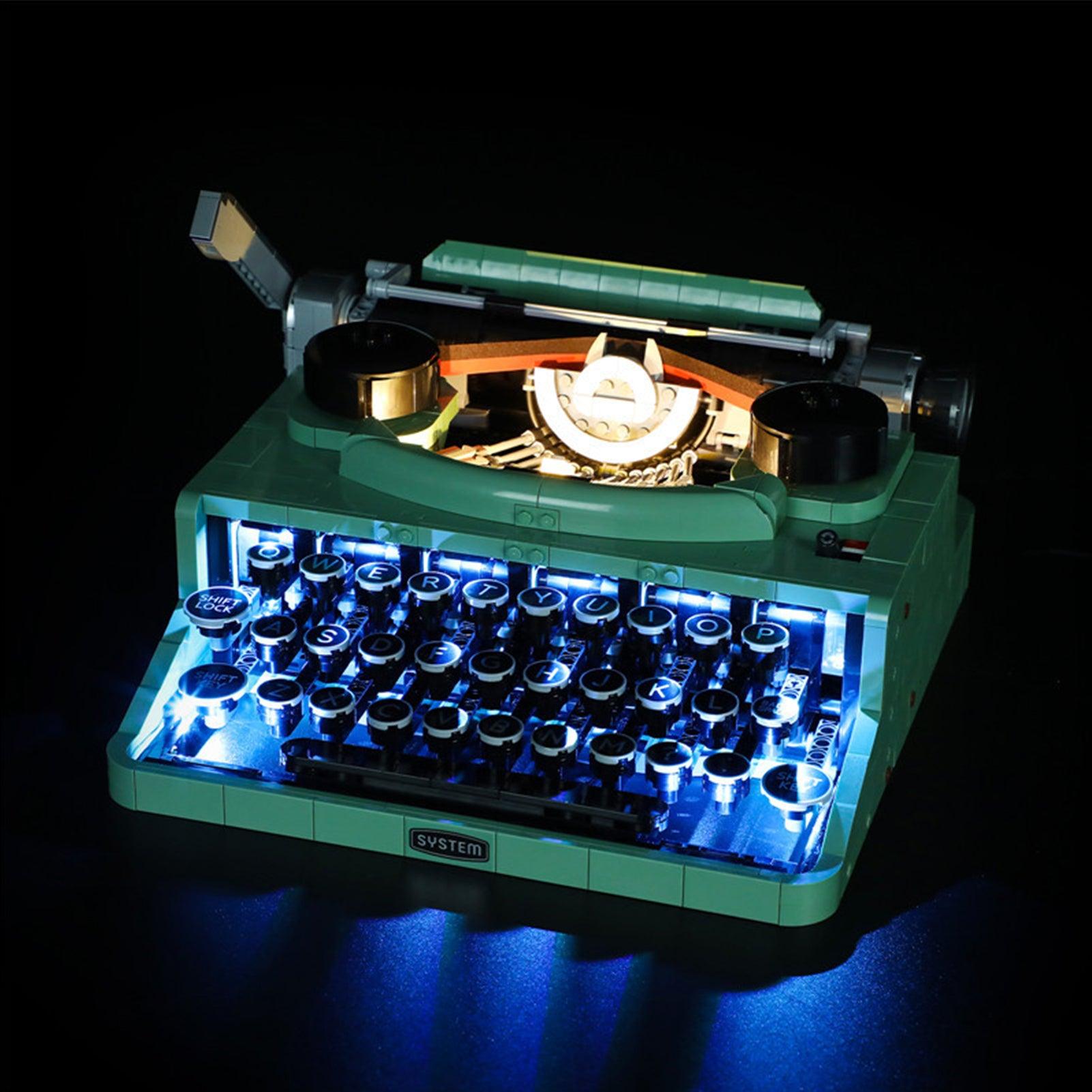 Lego Ideas Typewriter 21327 Light Kit - LED Lighting Set for Lego Building Blocks - Perfect for Display & Nighttime Showcase