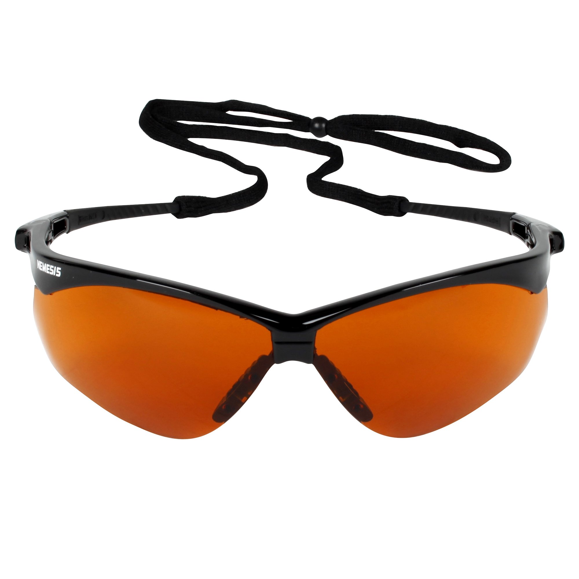 KLEENGUARD Nemesis CSA Certified Safety Glasses (20384) - Copper Blue Shield Lens with Black Frame - 12 Pairs/Case - Ideal for Construction, Woodworking & Industrial Work