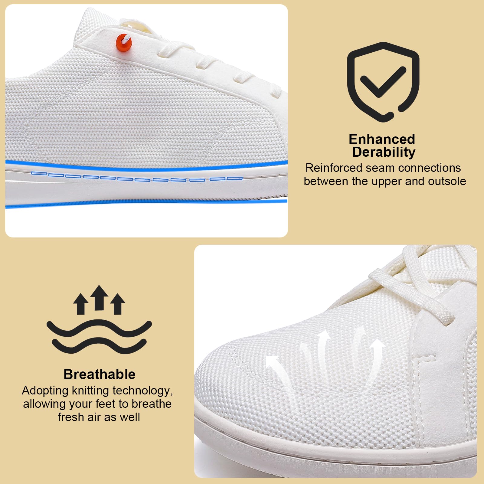**Men's Barefoot Wide Toe Box Shoes - Minimalist Zero Drop Sole Slip-On Walking Shoes for Men | Extra Wide Comfort for Natural Movement | Perfect for Hiking, Running & Everyday Wear**