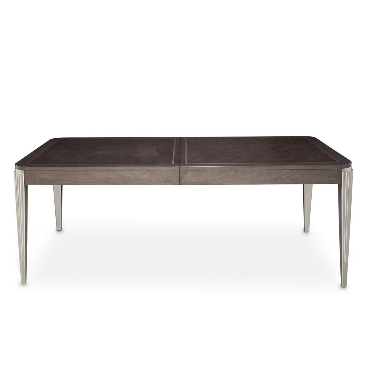 Roxbury Park Slate Gray Rectangular Dining Table with Wooden Legs - Perfect for Modern Kitchens, Dining Rooms, and Small Spaces
