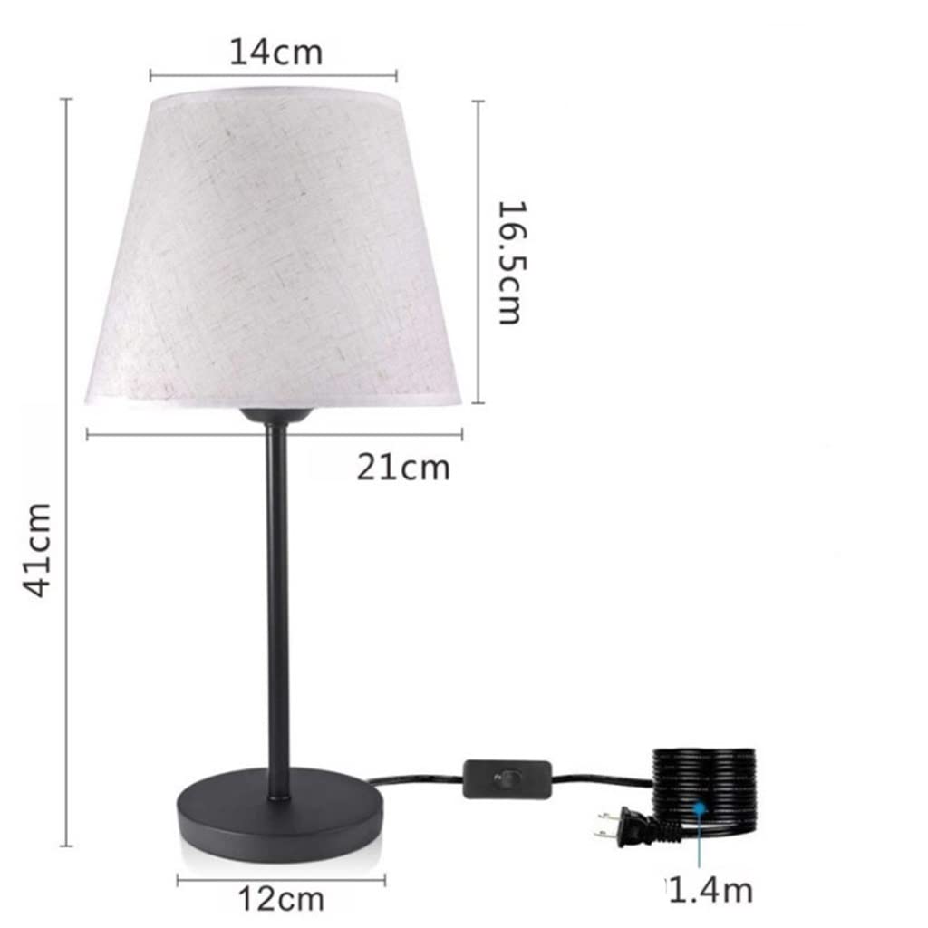 Modern Dimmable Touch Bedside Table Lamp with USB Charging Port - Nightstand & Desk Light with Fabric Lampshade for Bedroom, Living Room & Office - Farmhouse Style Adjustable LED Lamp for Reading & Relaxation