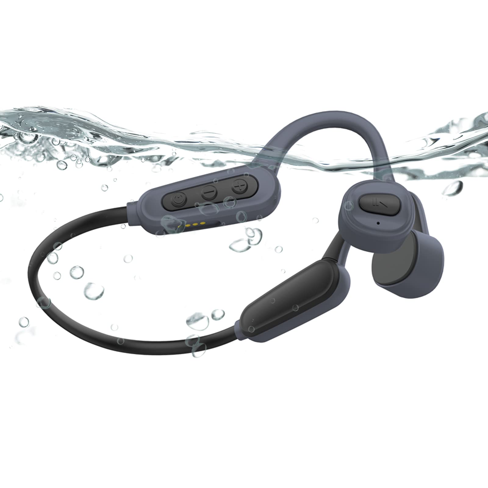 LeBoomon Wireless Bone Conduction Headphones - Bluetooth 5.0, IP68 Waterproof, Built-in 16GB MP3 Player, with Mic for Running, Swimming, Cycling & Gym - Perfect for Outdoor Sports & Water Activities