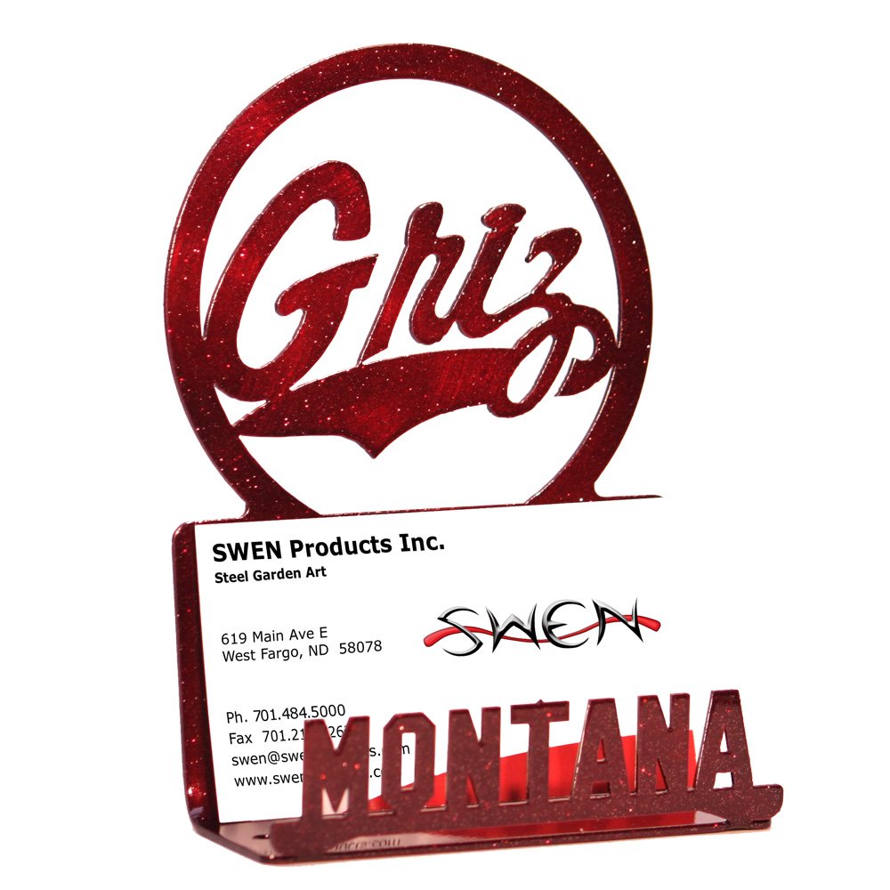 Montana Grizzlies Steel Business Card Holder - Premium Metal Card Case for Professionals, Office & Networking - Perfect for Business Meetings, Conferences & Corporate Gifts