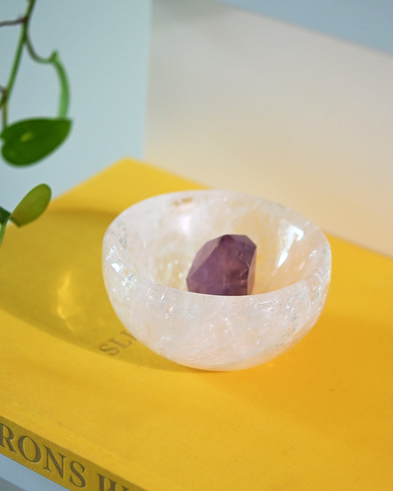 4.5 Inch Clear Quartz Crystal Bowl - Healing Meditation & Chakra Balancing - Perfect for Yoga, Reiki, and Spiritual Practices