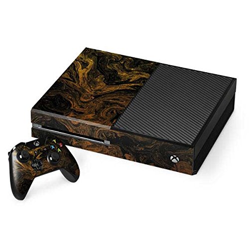 Premium Skinit Decal Gaming Skin for Xbox One Console & Controller - Gold & Black Marble Design | Protective Vinyl Wrap for Enhanced Grip & Style | Perfect for Gaming Setups, Gifts & Customization