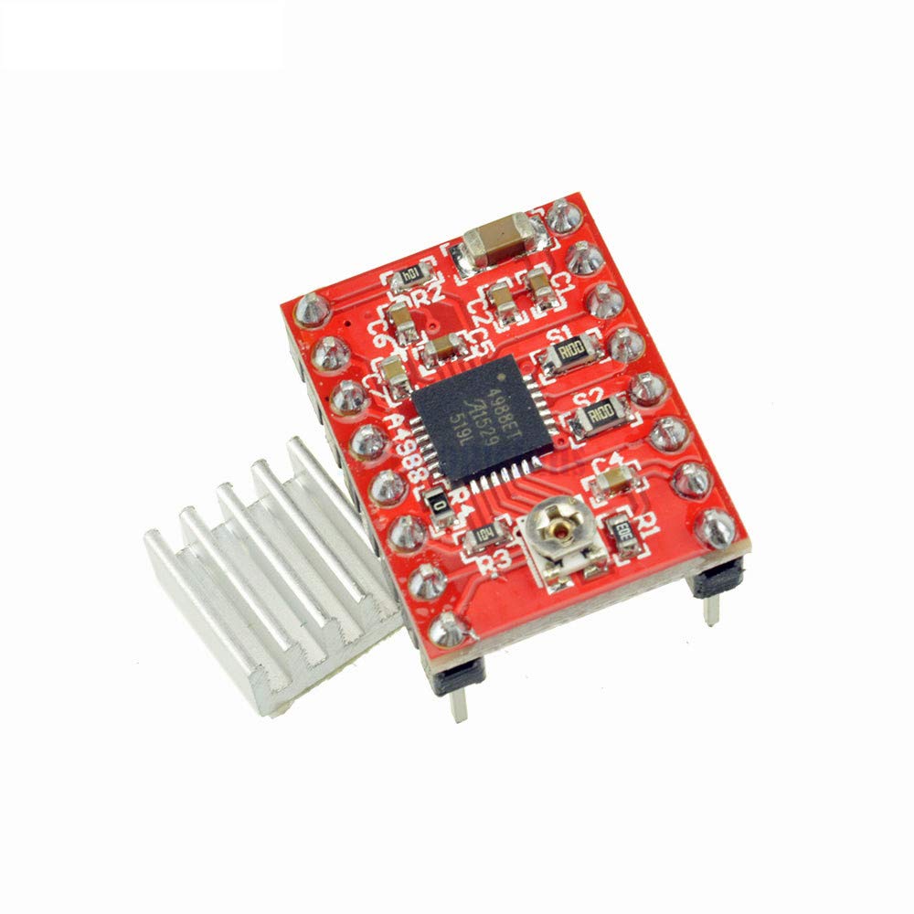 5Pcs A4988 Stepper Motor Driver Board Module with Heatsink - Compatible with Arduino, Reprap, and 3D Printers - Perfect for DIY Robotics, CNC Machines, and 3D Printing Projects