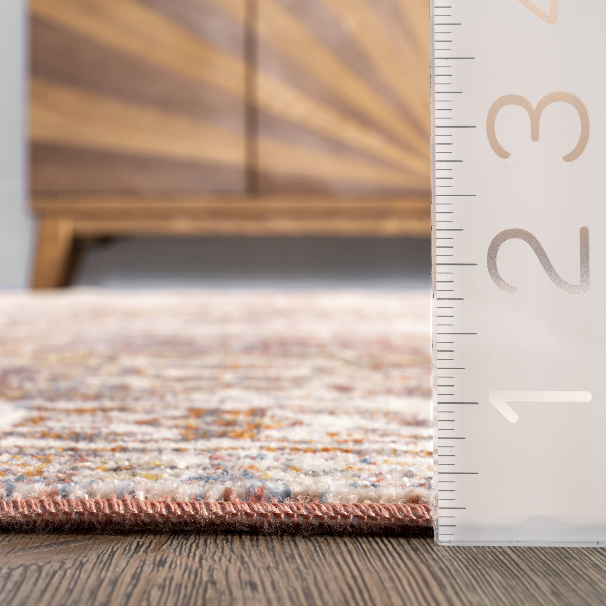Vintage Archer Distressed Medallion Rug - Rust Color Bohemian Area Rug for Living Room, Bedroom & Home Decor | Soft & Durable Handmade Rug for Boho Chic Style