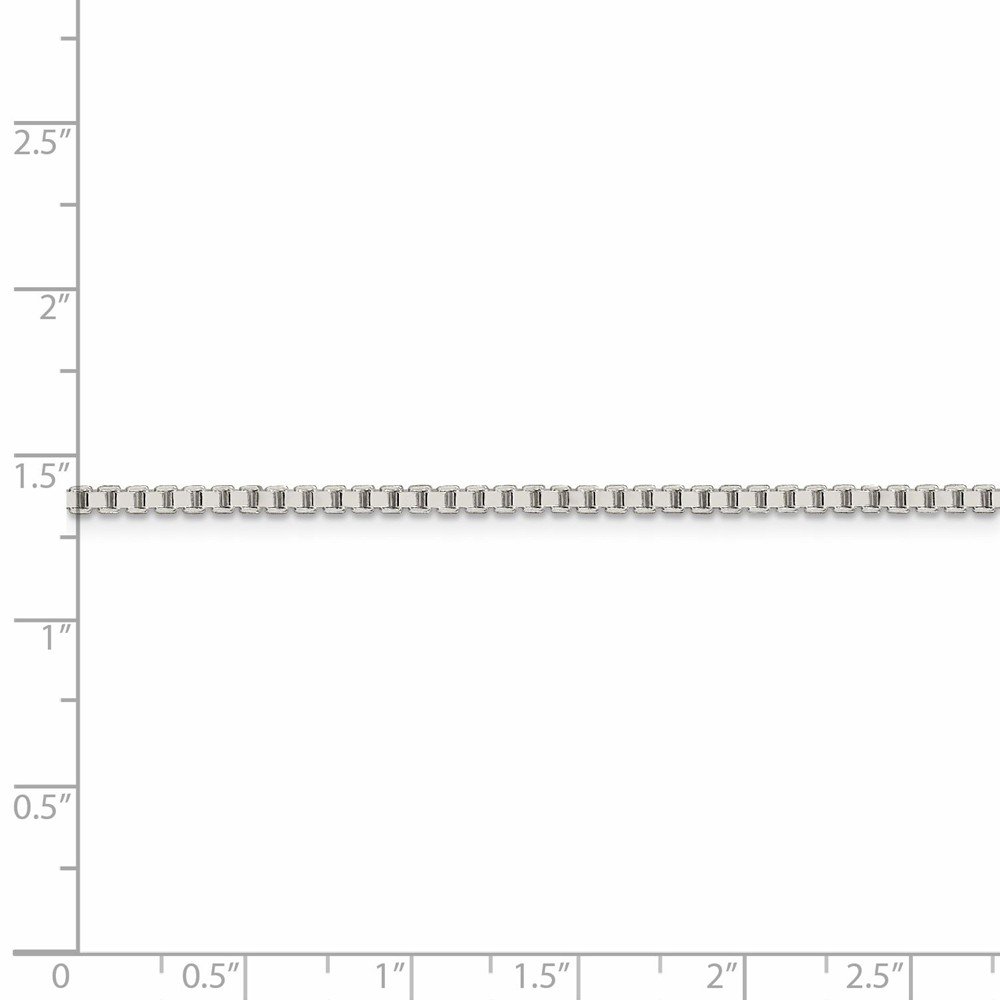 925 Sterling Silver 1.9mm Box Chain Necklace with Lobster Clasp - Durable Fine Jewelry for Women, Men, Gifts & Everyday Wear