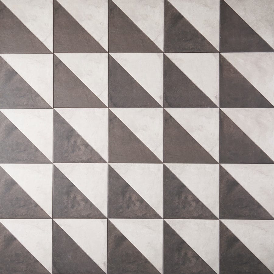 Neds Beach Encaustic Look Square Tile - Premium Porcelain Floor and Wall Tile for Bathroom, Kitchen, and Living Room Decor