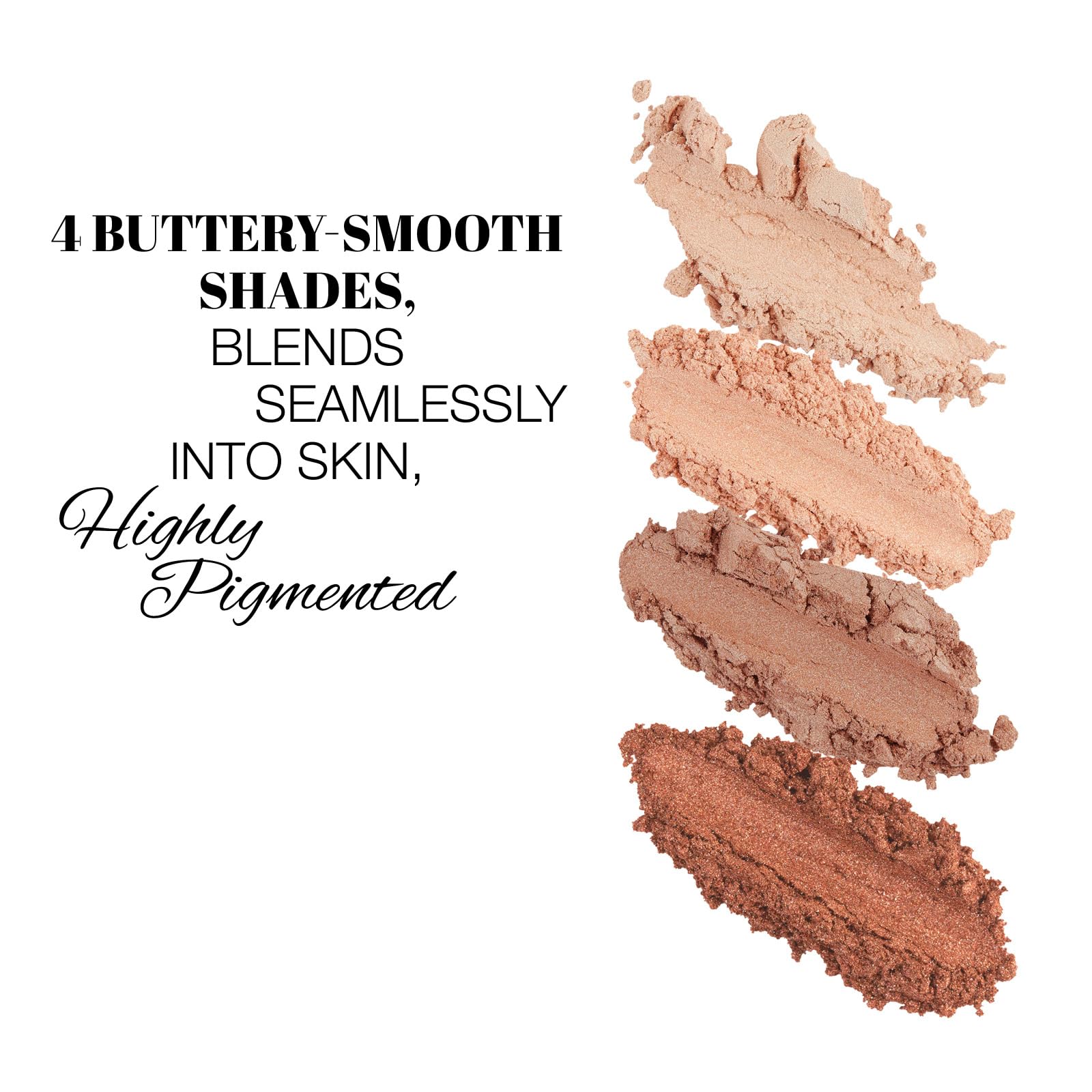 BellaPierre Ultra Glow Makeup Palette - 4 Illuminating Shades for All Skin Tones | Vegan, Cruelty-Free & Non-Toxic | Perfect for Highlighting & Contouring | Day to Night Glam Makeup Looks