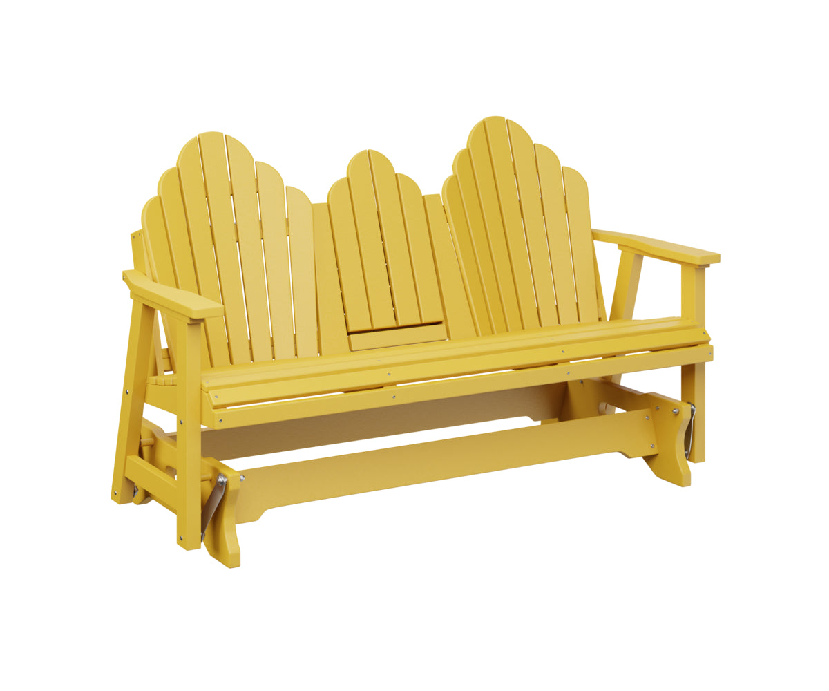 Berlin Gardens Cozi Back 3-Seat Porch Swing Glider with Cup Holder Console - Perfect for Outdoor Patio, Deck, Garden Relaxation