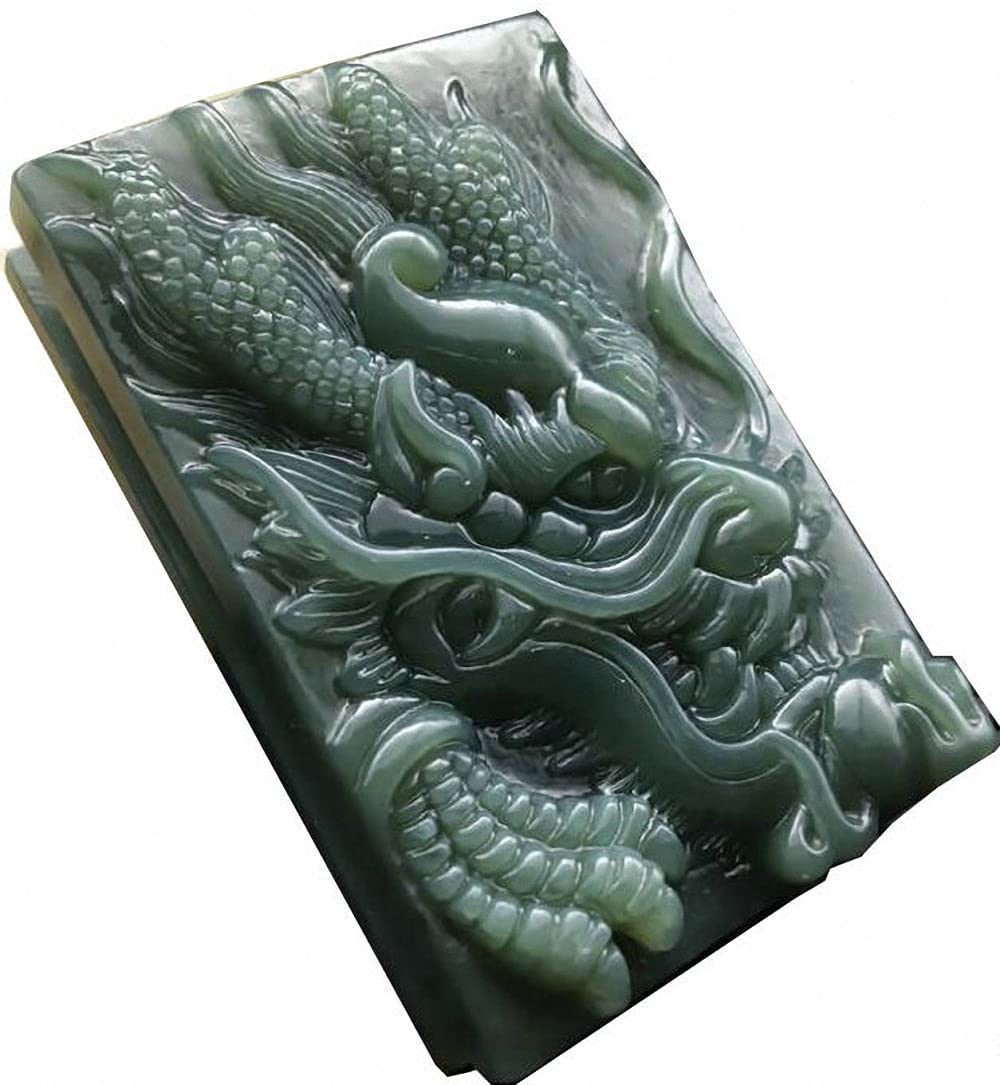Premium Natural Jade Men's Waist Buckle - High-End Fashion Belt Accessory for Formal & Casual Wear - Emerald Green Waist Decoration for Business & Evening Events