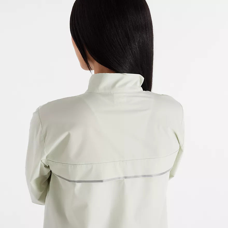 New Balance Women's Reflective Running Jacket - Lightweight Waterproof Windbreaker for Outdoor Jogging & Night Sports
