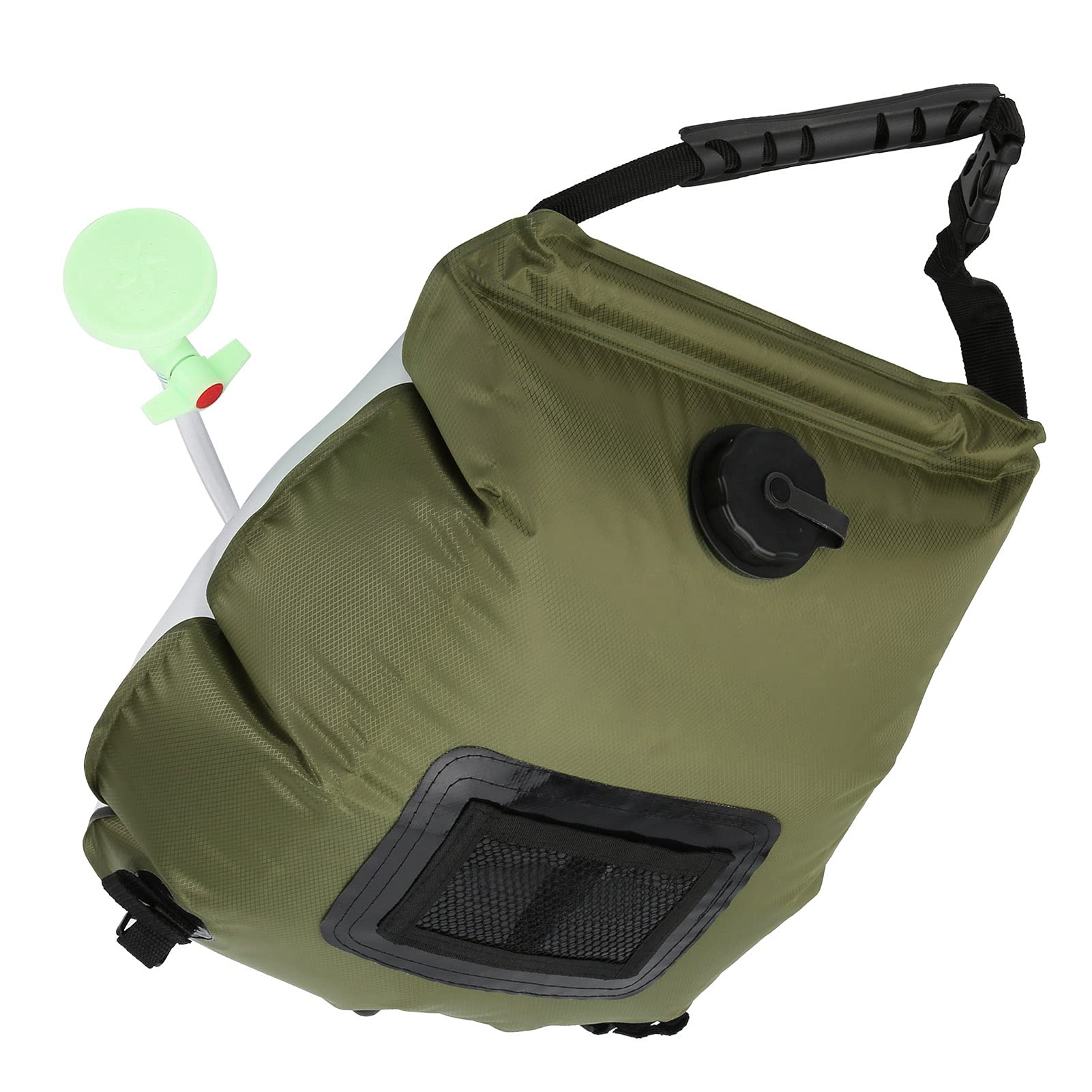 **20L Leak-Proof Foldable Outdoor Shower Bag with Hose & Nozzle - Portable Camping Shower for Hiking, Beach, RV & Backpacking**