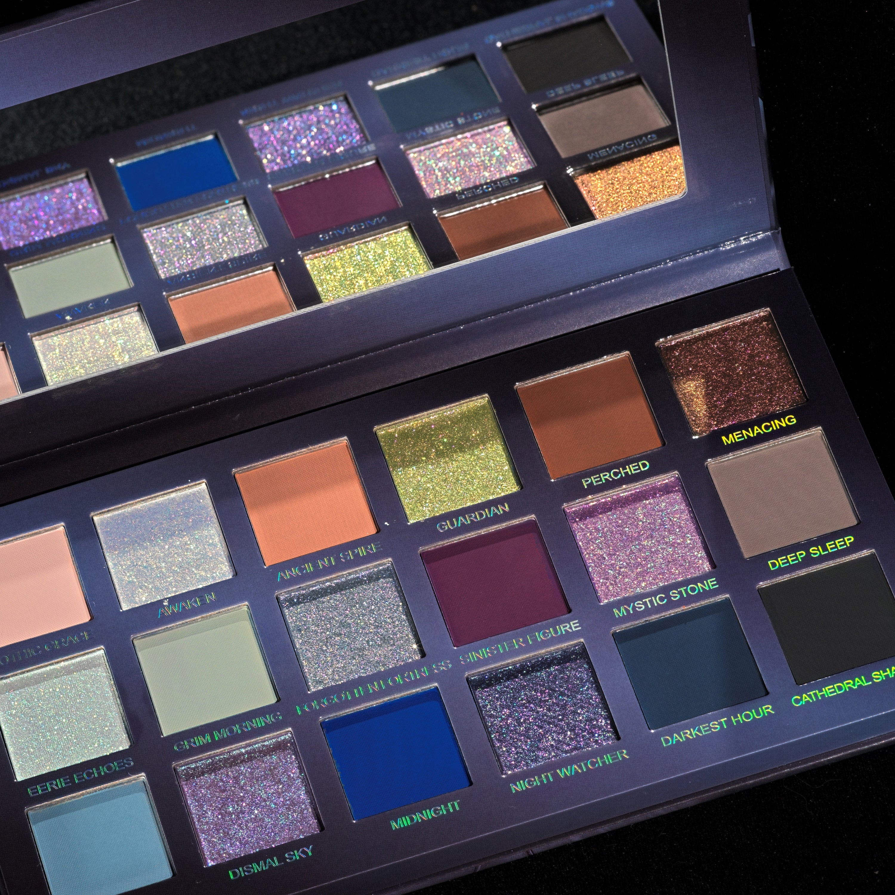 Gargoyle Eyeshadow Palette - 12 Highly Pigmented Matte & Shimmer Shades for Dramatic & Everyday Makeup Looks | Perfect for Halloween, Cosplay & Night Out