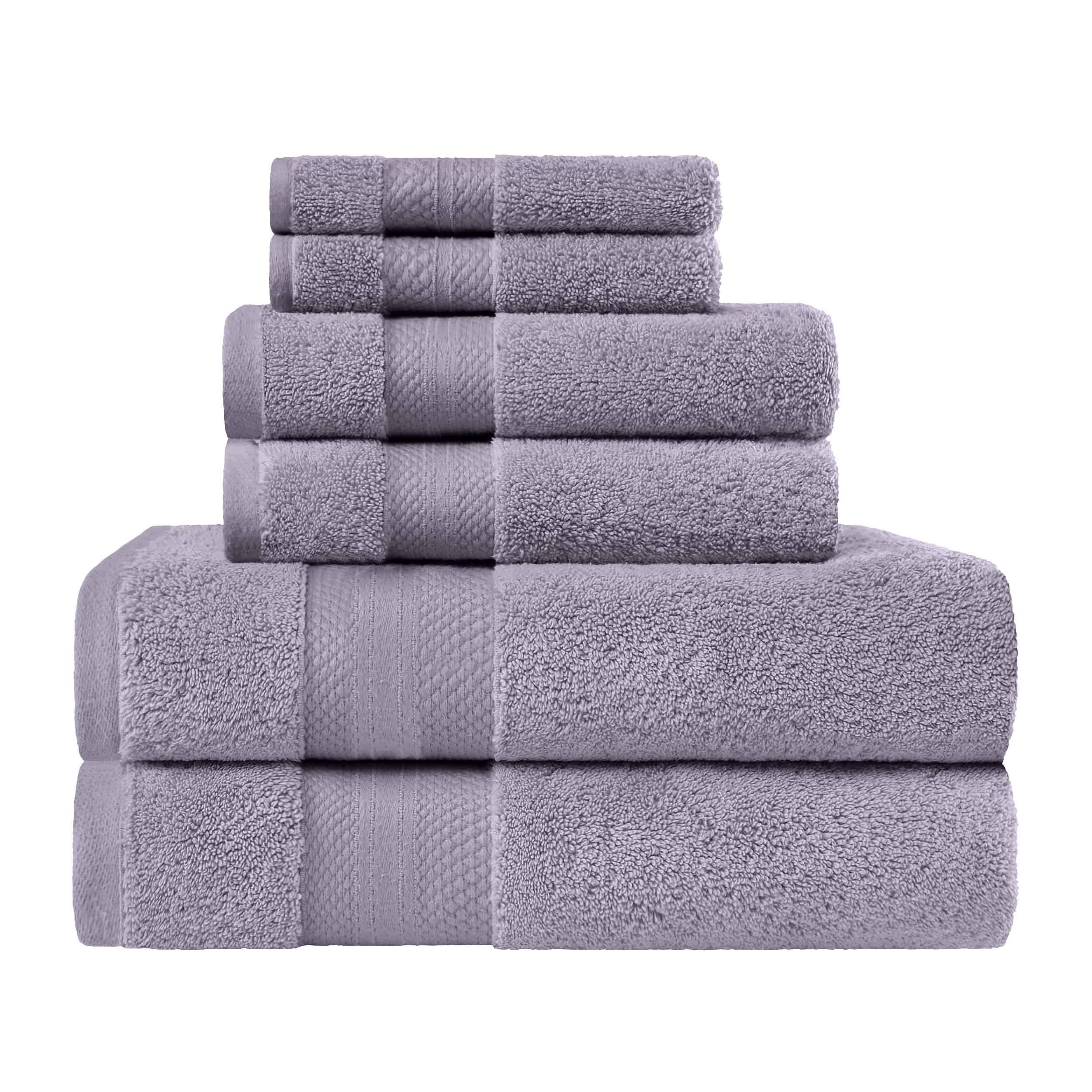Premium 6-Piece Turkish Cotton Bath Towel Set - Ultra Soft, Highly Absorbent & Quick-Drying - Luxury Spa, Bathroom & Beach Essentials for Home & Travel