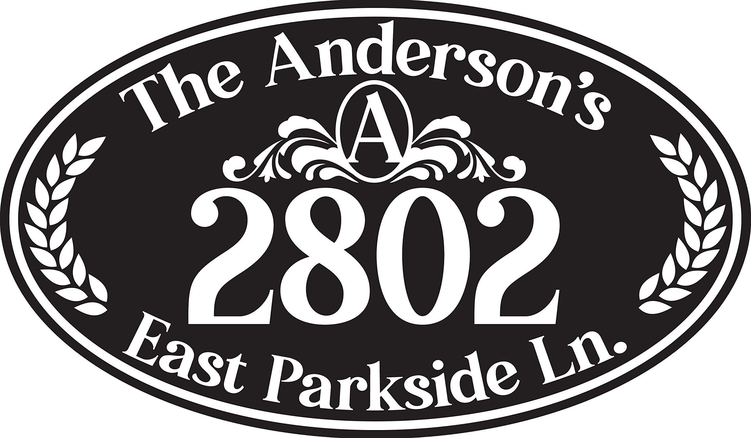 Custom Oval House Number Sign - Personalized Outdoor Address Plaque for Yard & Front Door - Durable Metal Home Signage - Perfect Housewarming Gift for New Homeowners (Ideal for Curb Appeal & Home Decoration)