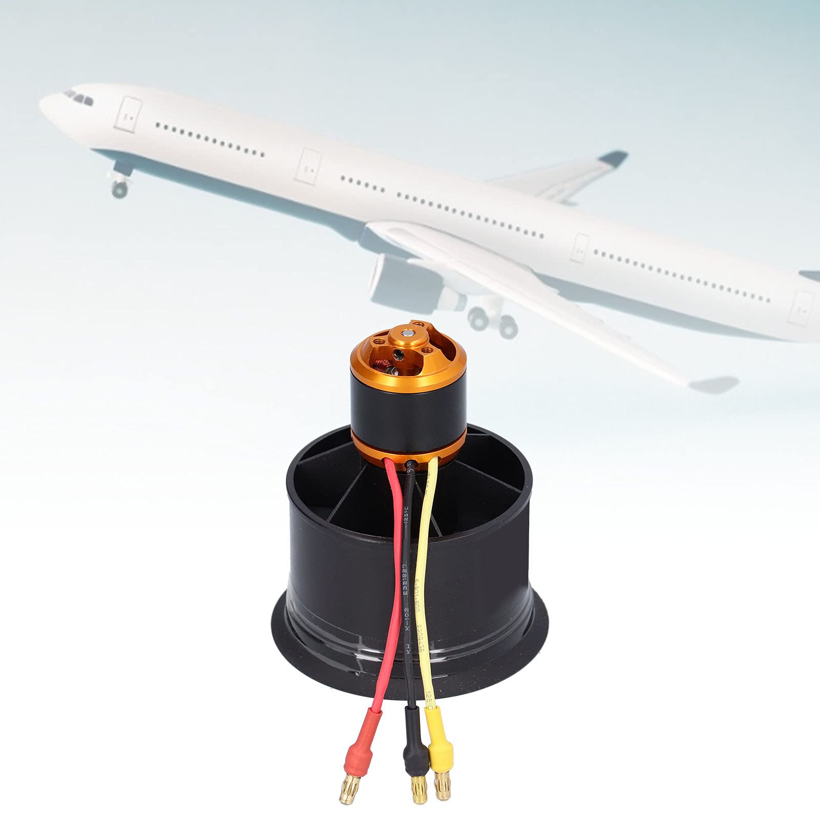 High-Performance Aluminum Alloy RC Ducted Fan - 12 Blade Brushless Motor Electric Fan for RC Airplanes (4600KV, Clockwise Rotation) | Perfect for Jet Models, DIY RC Projects & High-Speed Aircraft Upgrades