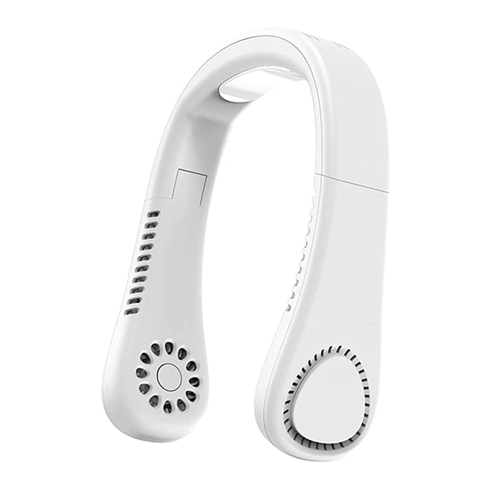WDPINPAN Portable Neck Fan - 2000mAh USB Rechargeable Hands-Free Bladeless Wearable Fan with Foldable Design, 3 Speed Settings - Perfect for Travel, Sports, Office & Outdoor Activities (2 Pack)