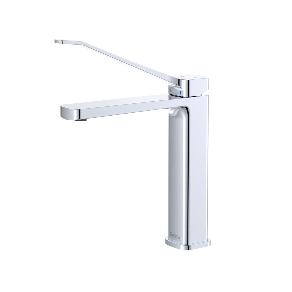Fienza 233110D Tono Care Medium Basin Mixer Faucet - Chrome Finish for Bathroom Sink, Modern Water-Saving Design for Home & Hotel Use