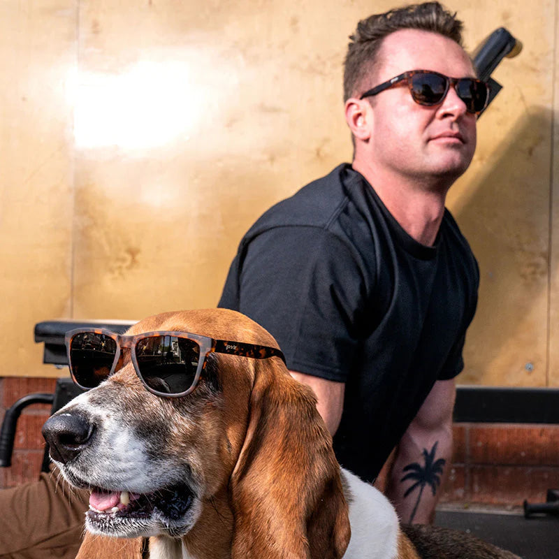 Goodr Bosley's Basset Hound Dreams Sunglasses - Polarized UV Protection for Running, Cycling & Outdoor Activities